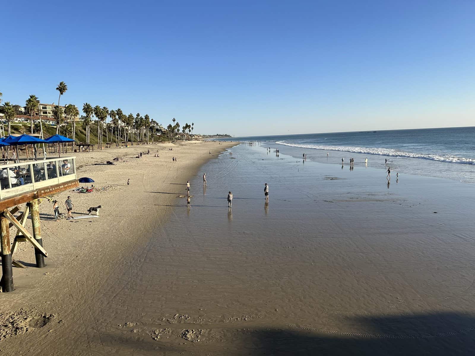 Left side of the beach of San Clemente pier