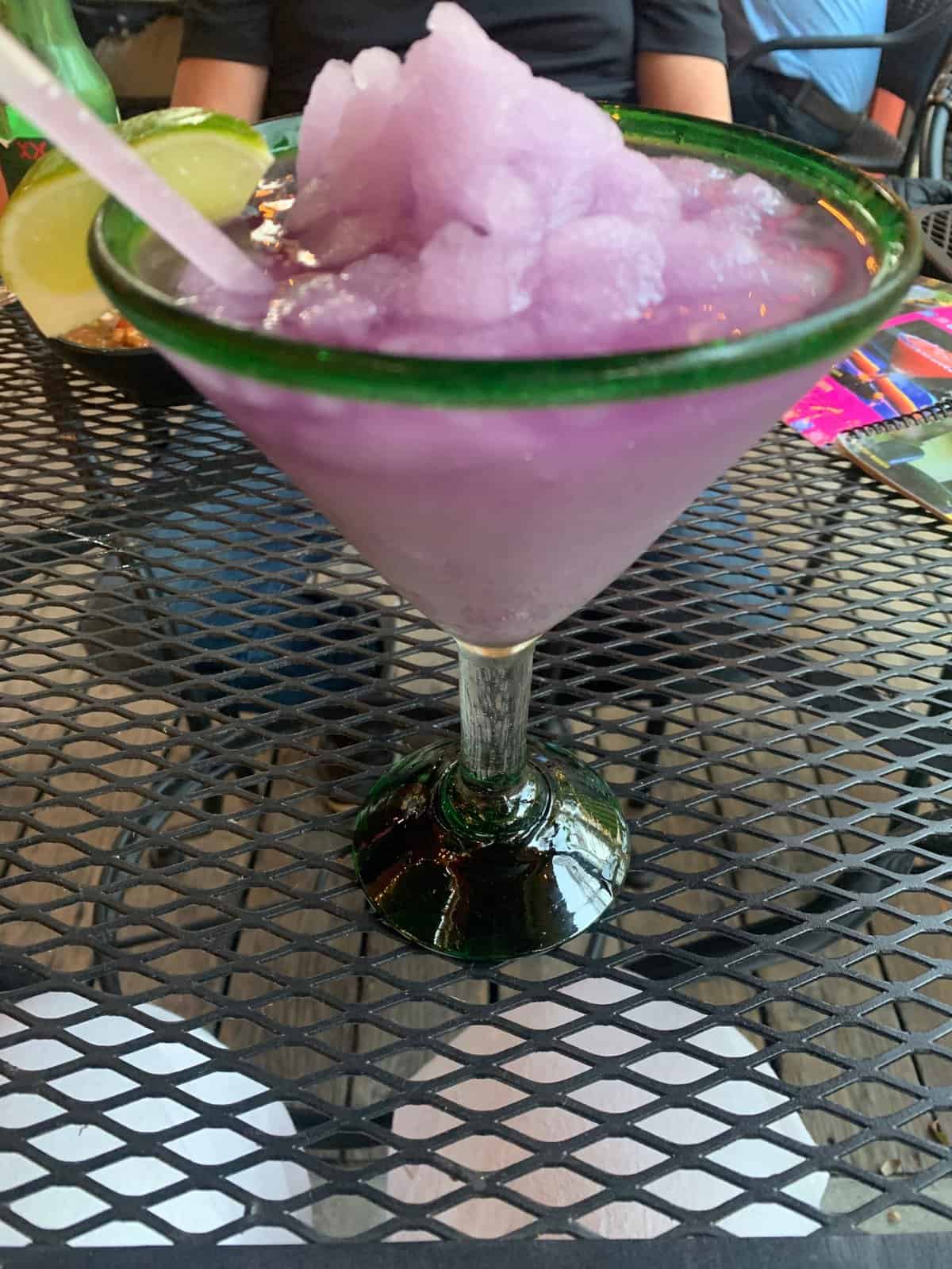 Blended frozen Prickly Pear margarita at Rose Canyon cantina and Grill