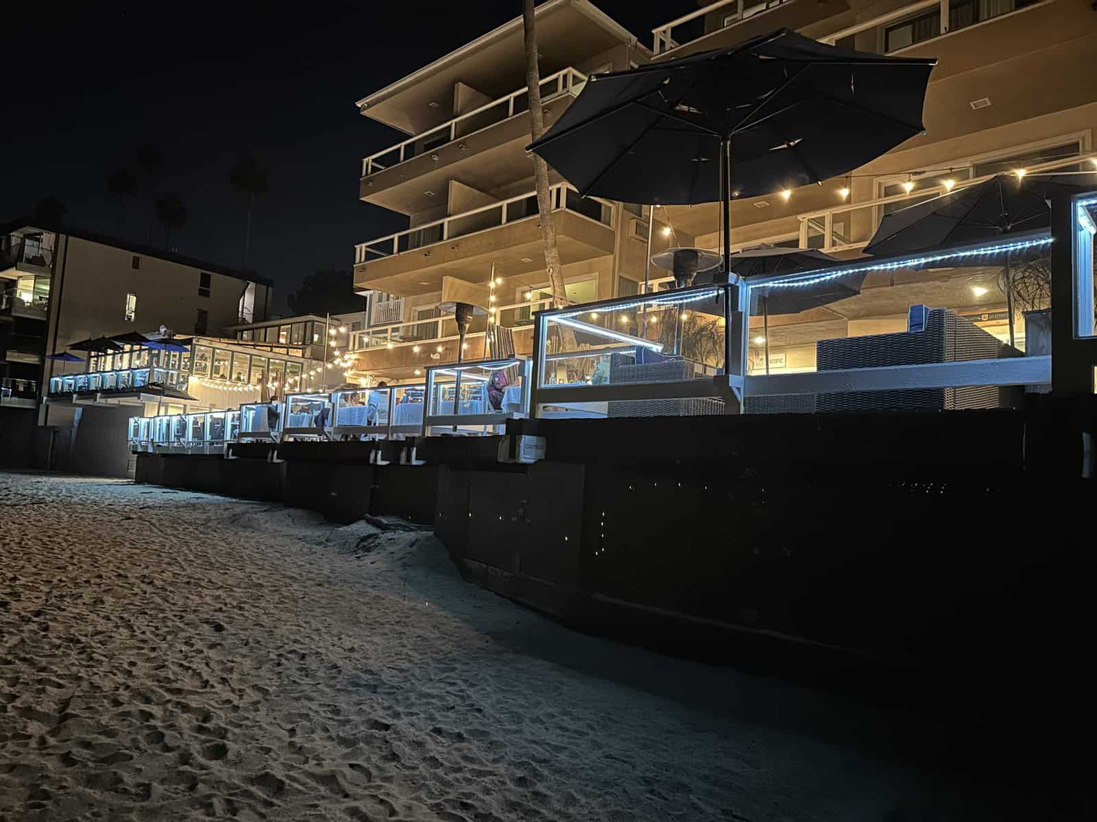 Picture of the Deck restaurant taken from the beach