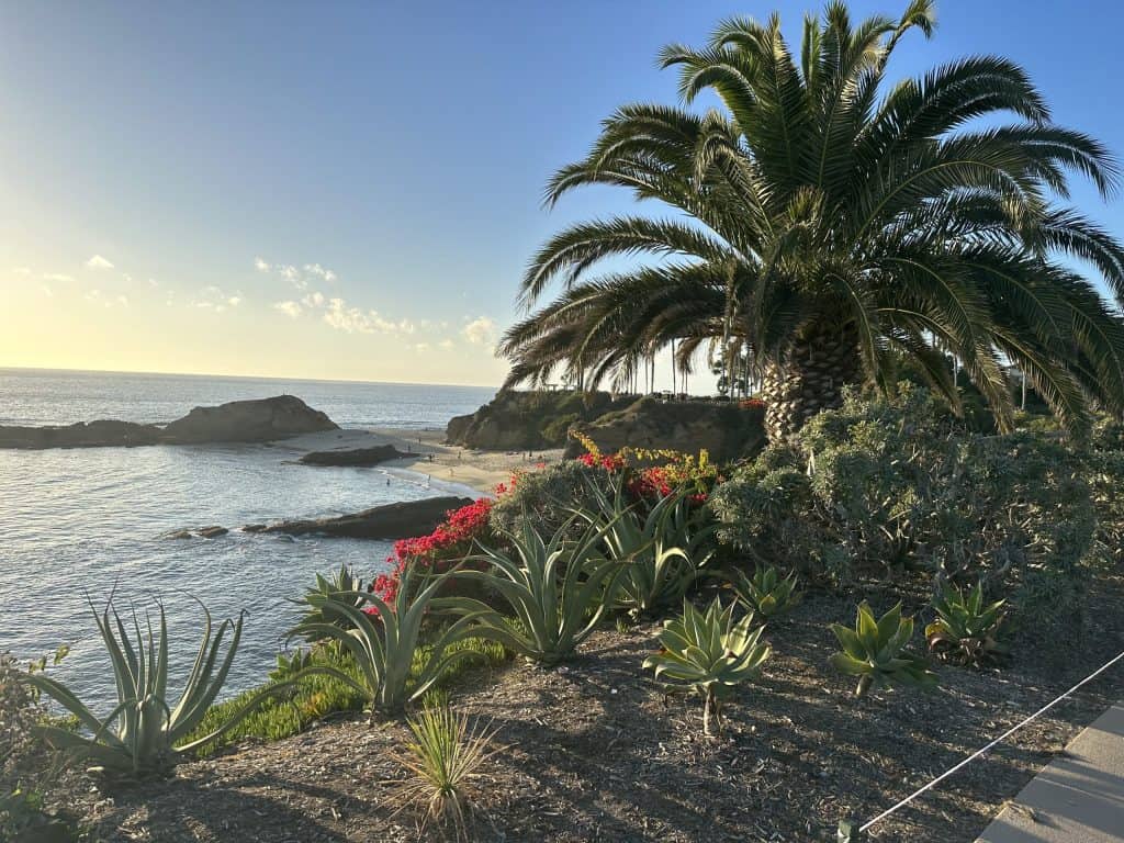 Walking path up on the Treasure Island Beach in Laguna Beach CA