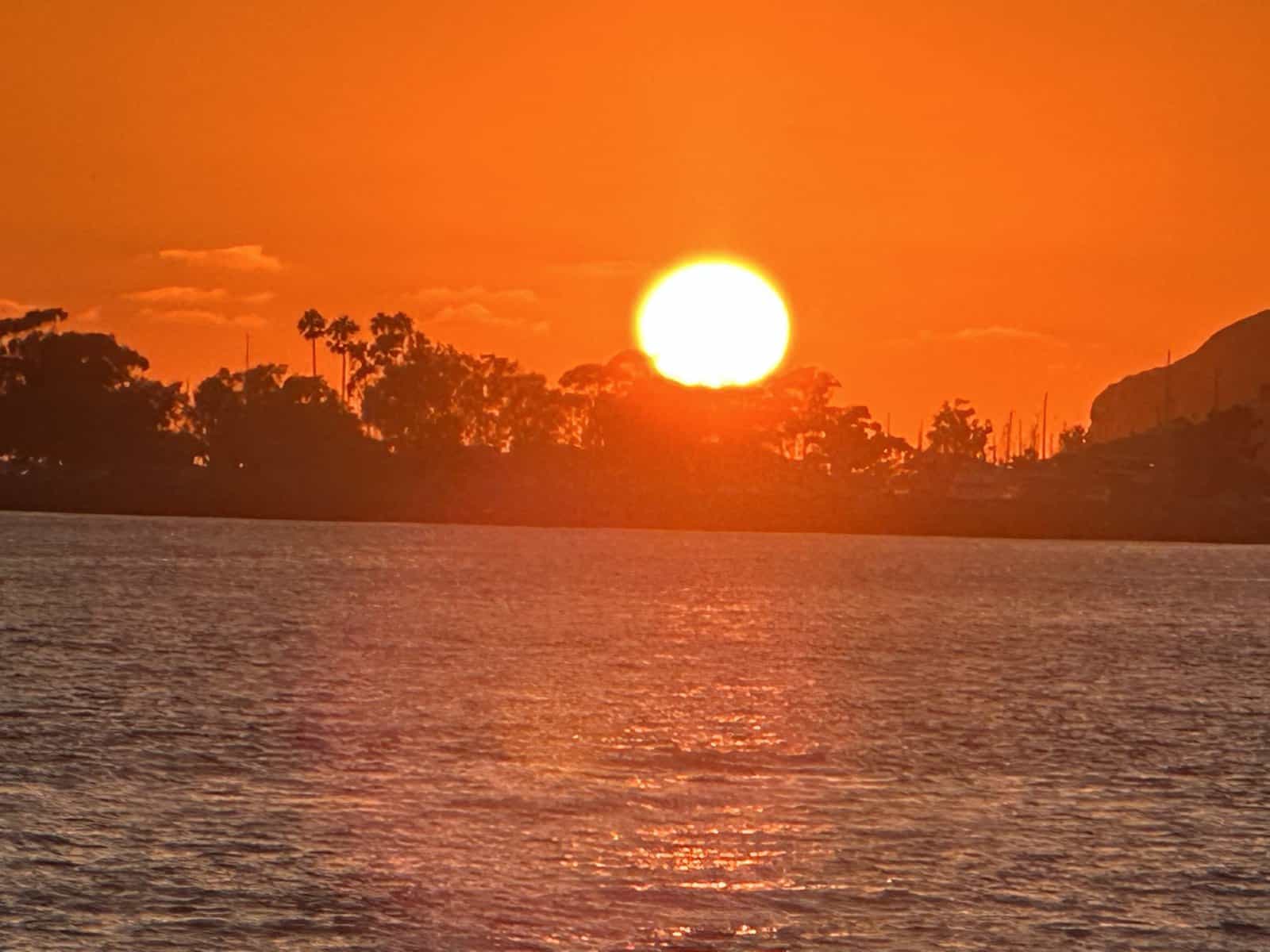 beautiful sunset at doheny state beach