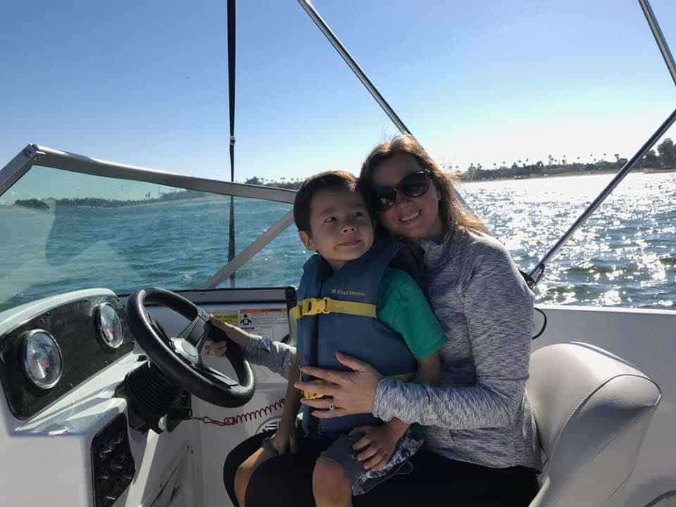 boating at Campland in San Diego