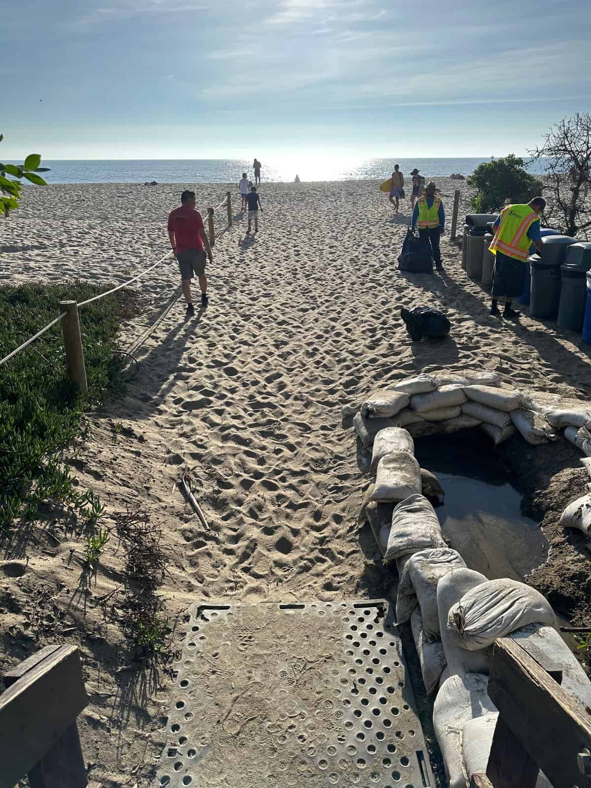 bottom of the stairs at Thousand Steps beach