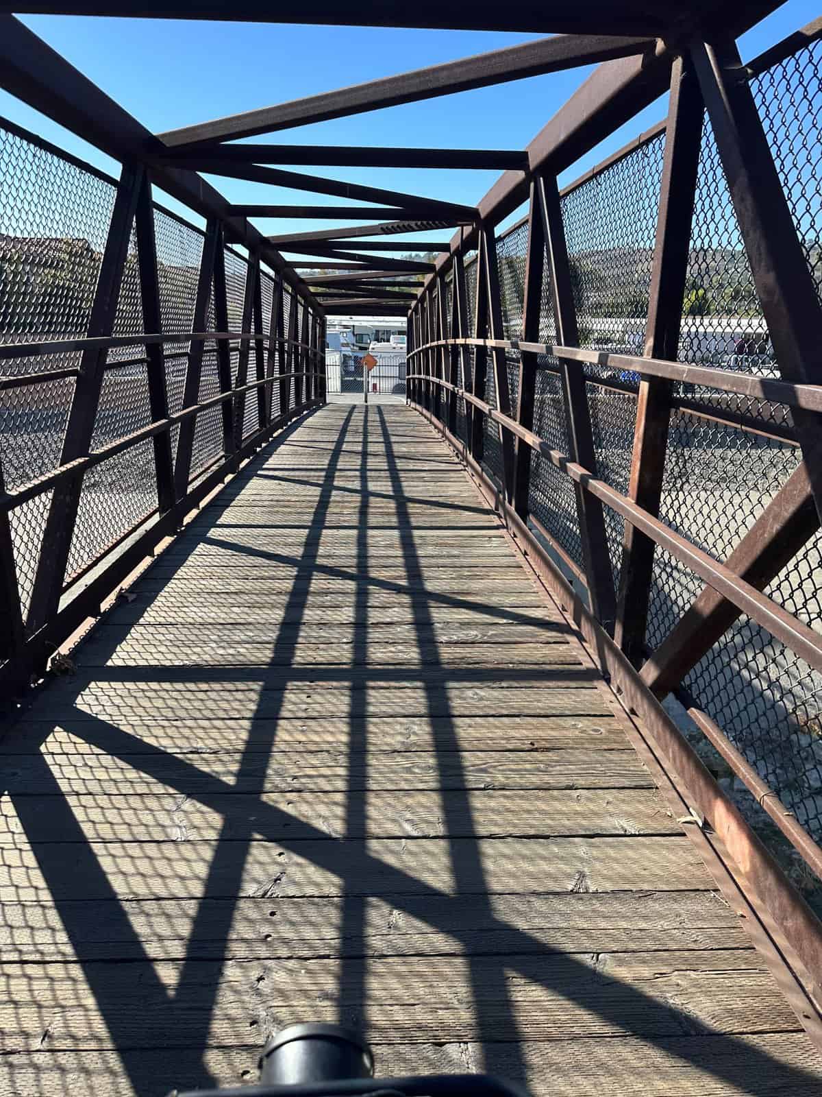 go over the bridge on San Juan Creek Trail