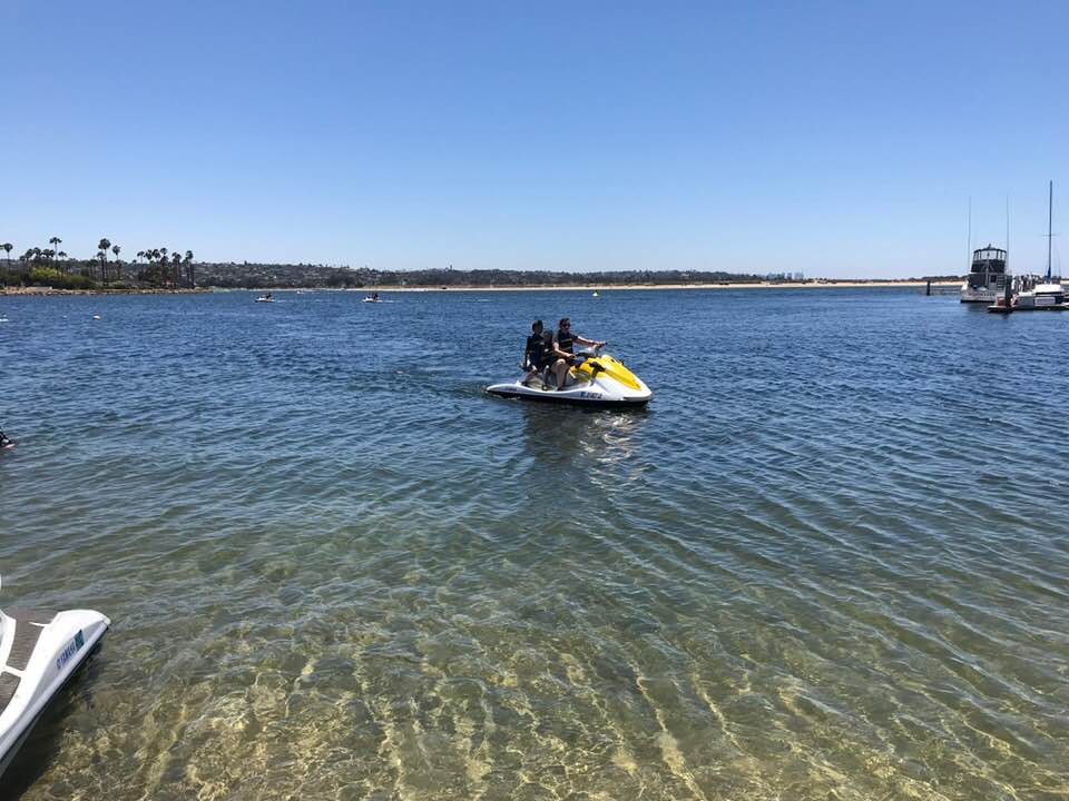jet skiing at Campland