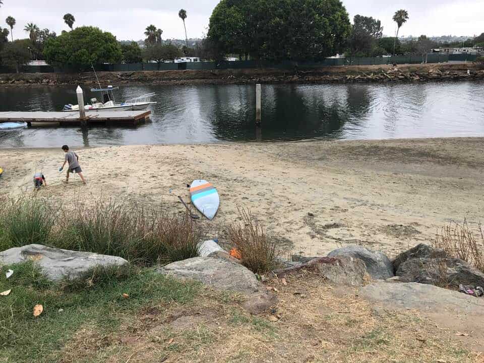 low tide at Campland