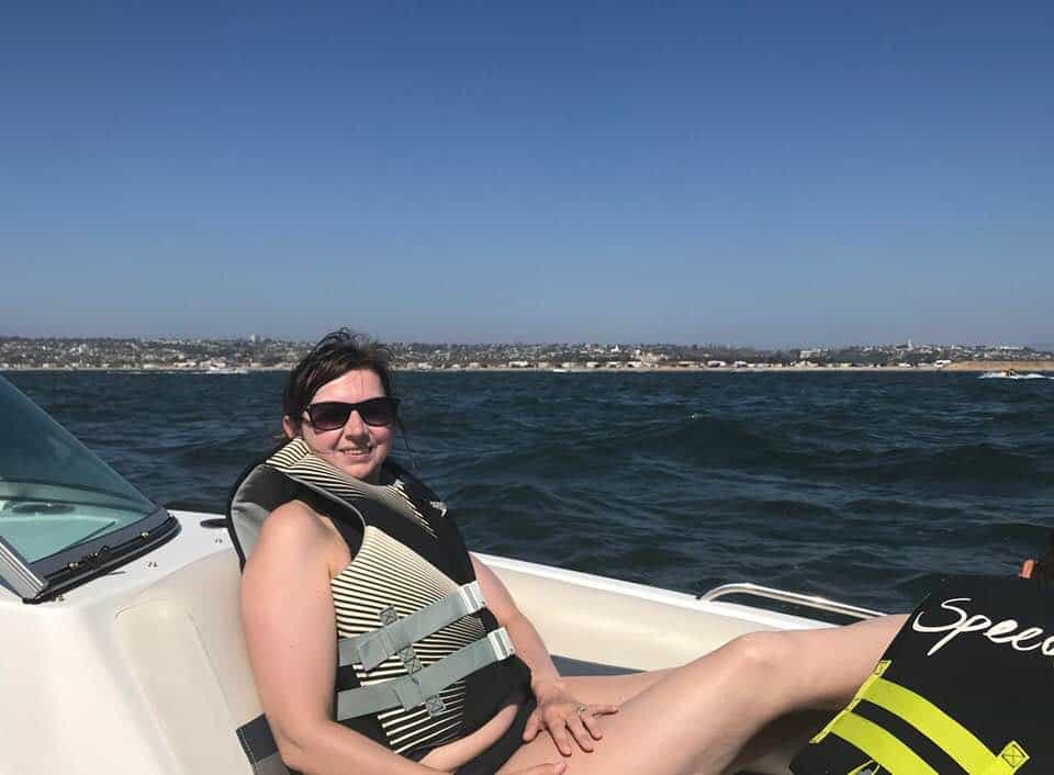me boating at Campland on the bay