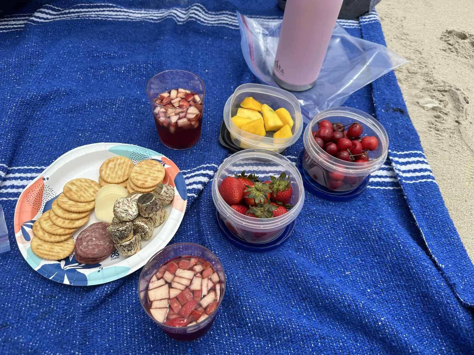 picnic on the beach at Strands beach