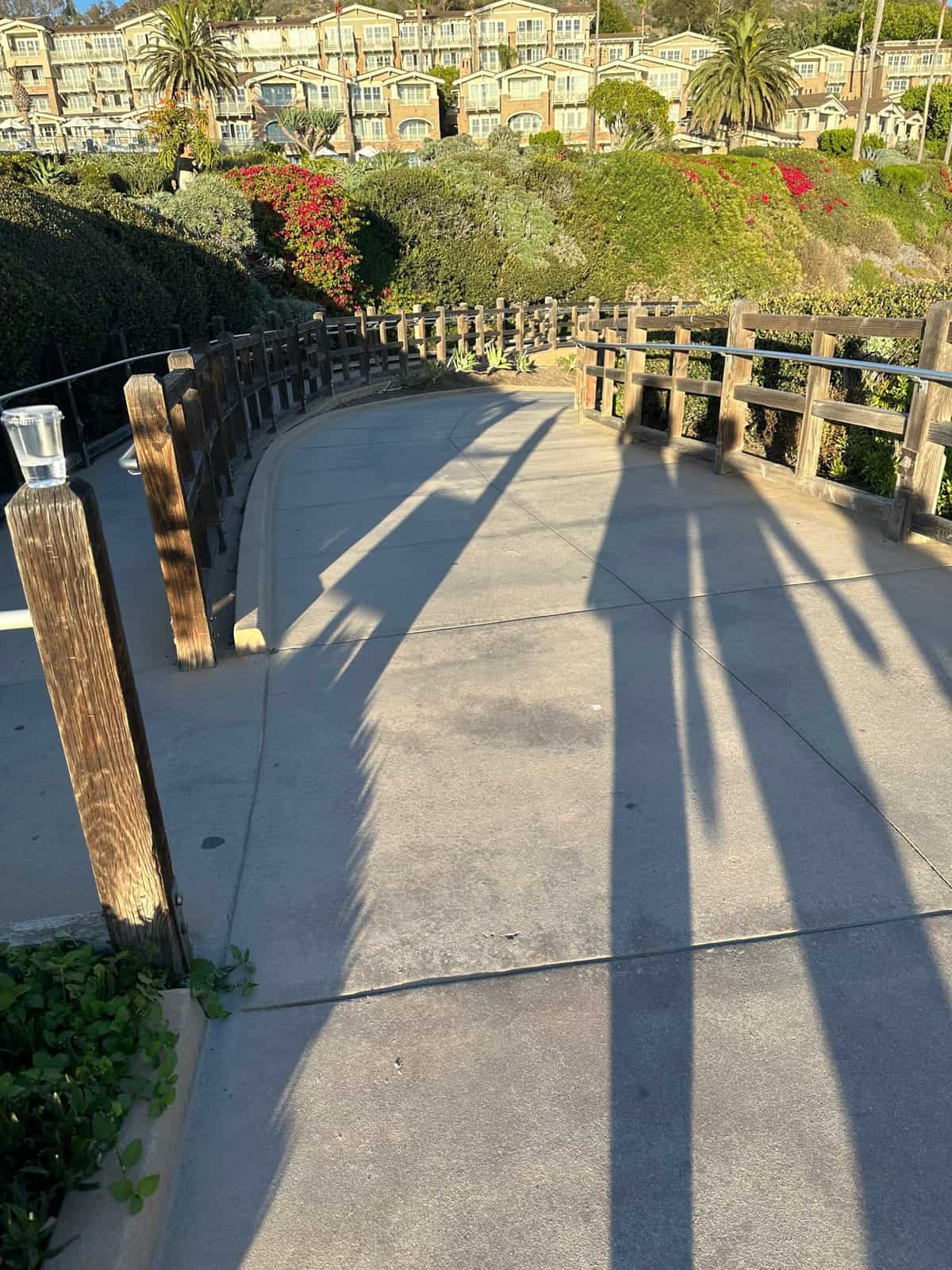 ramp down to Middle Man Cove through Treasure Island