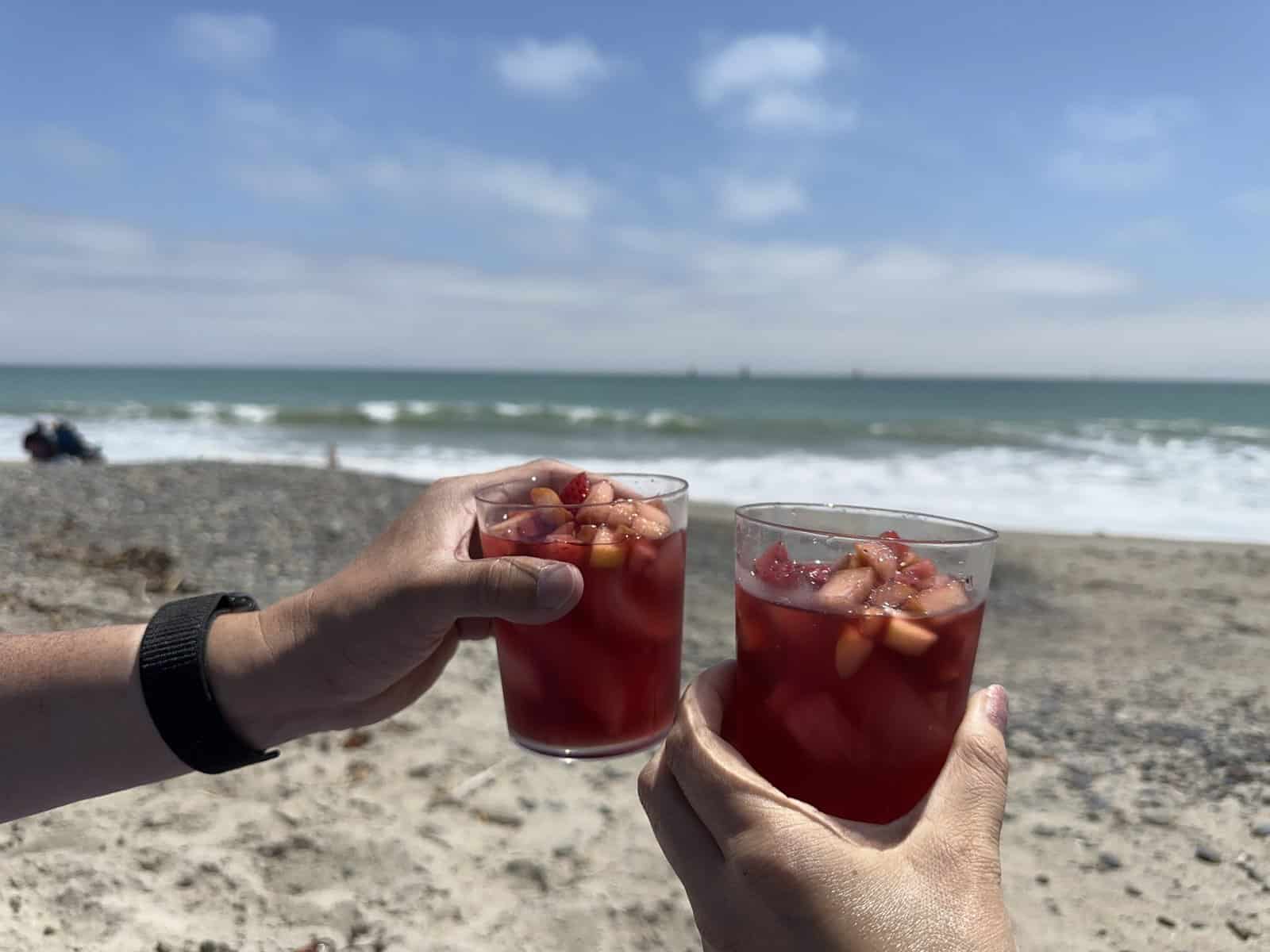 sangria and beach picnic