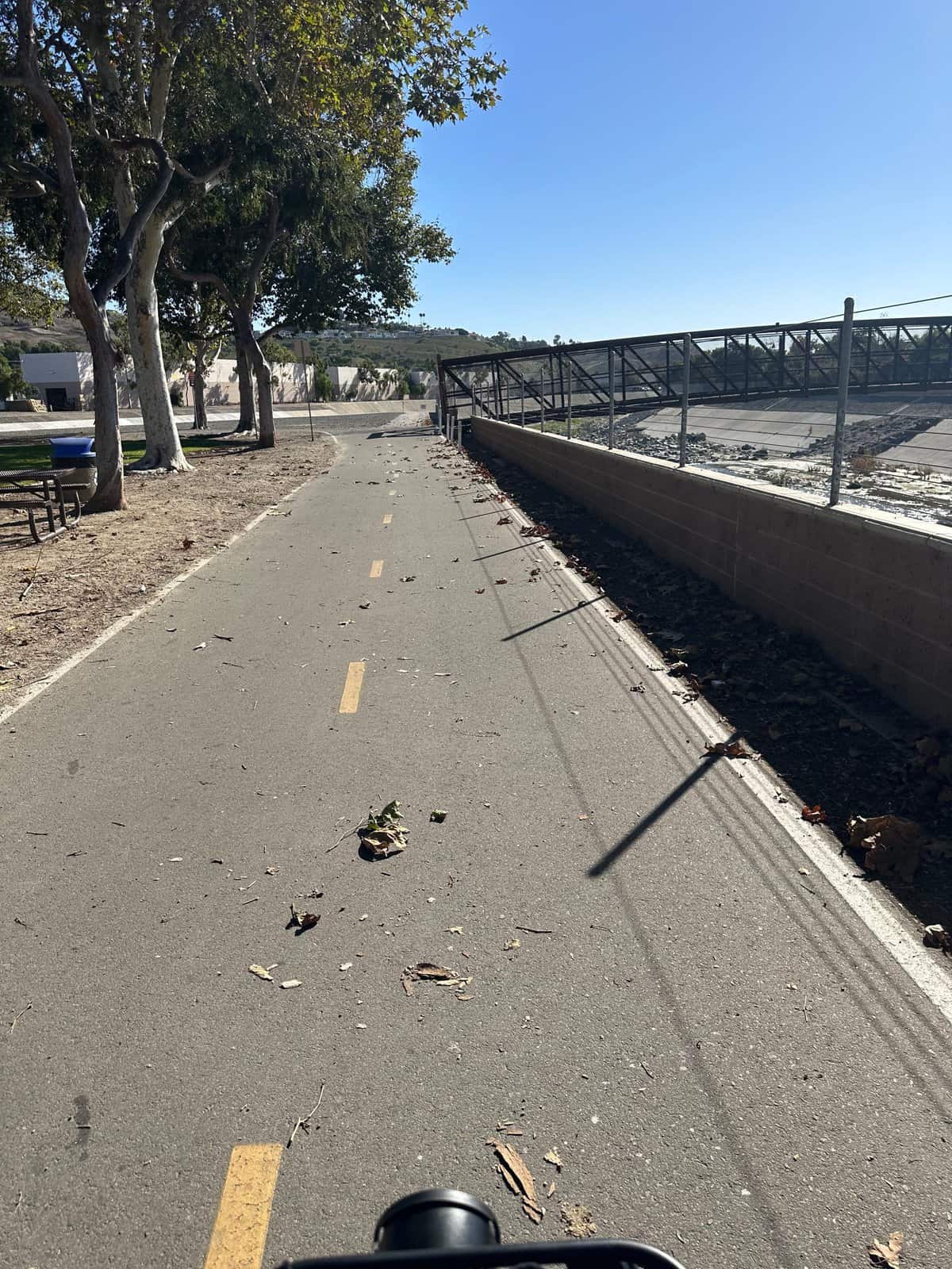 turn right on the bridge to continue san juan creek trail to dana point