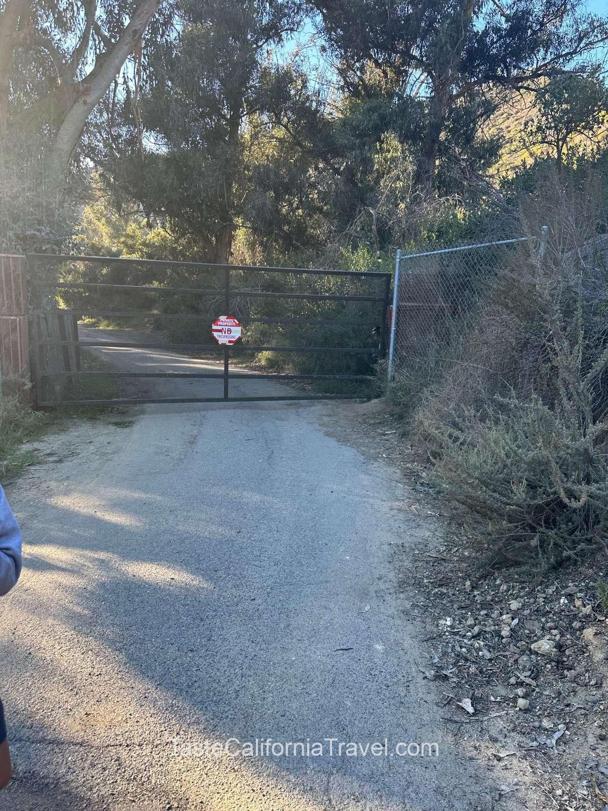 End of trail at the Ranch in Laguna Beach