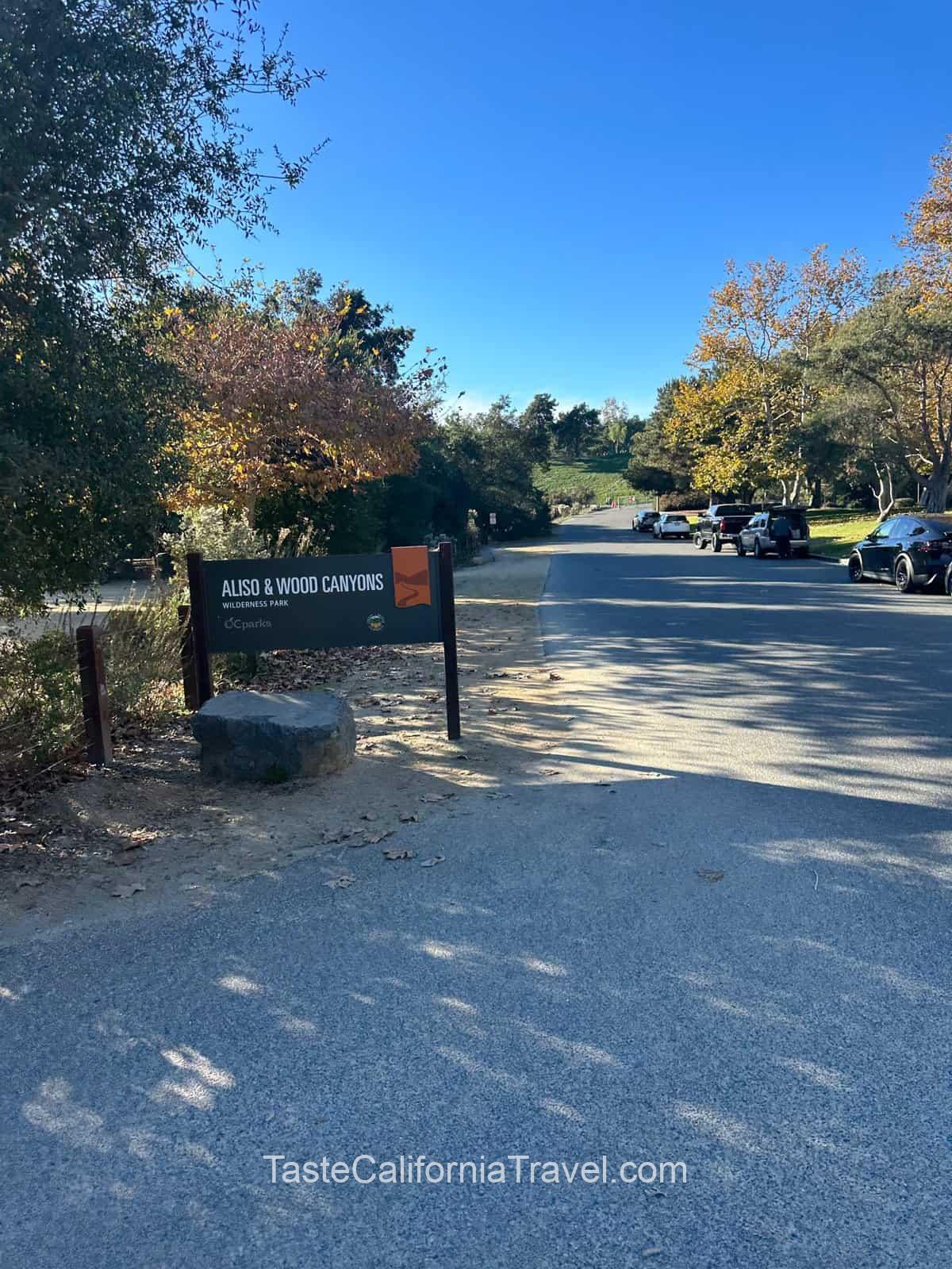 Entrance to the Aliso and Wood Canyons Wilderness park