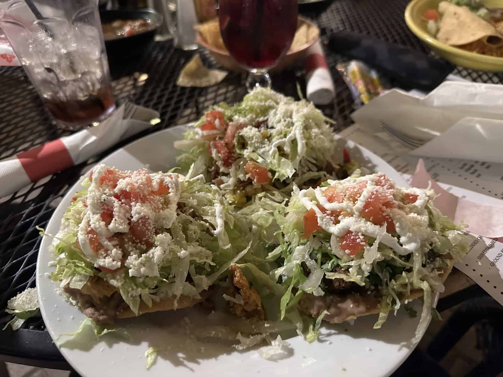 My Tres Tostadas Mixtas meal