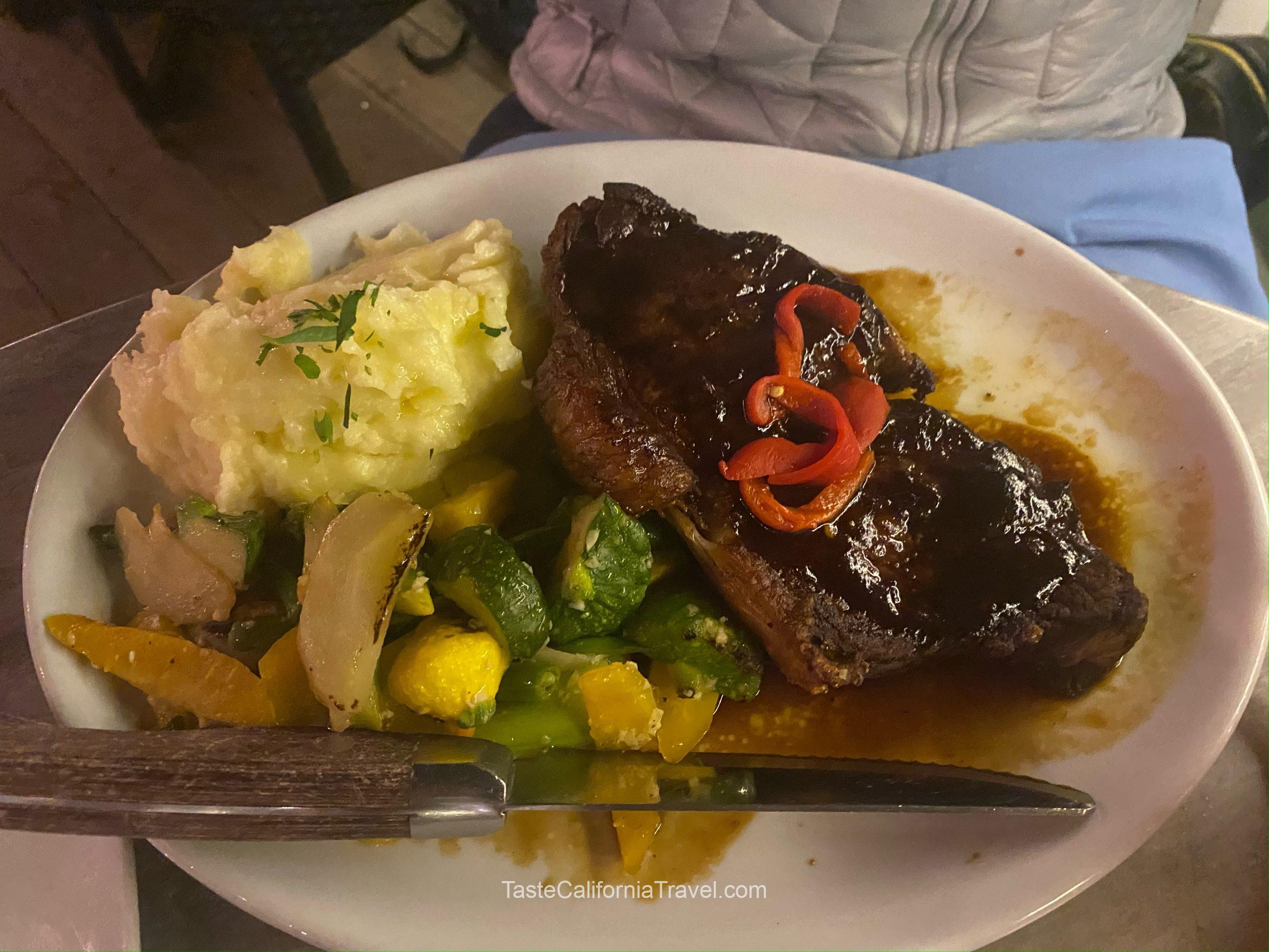 my steak at the Deck restaurant