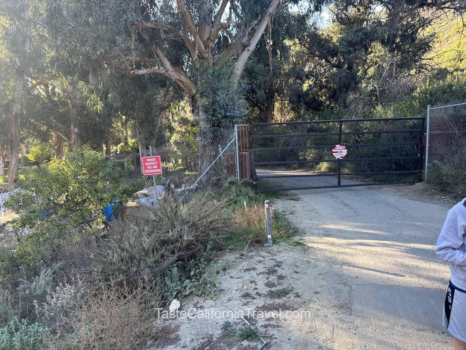 Private Property sign at the Ranch