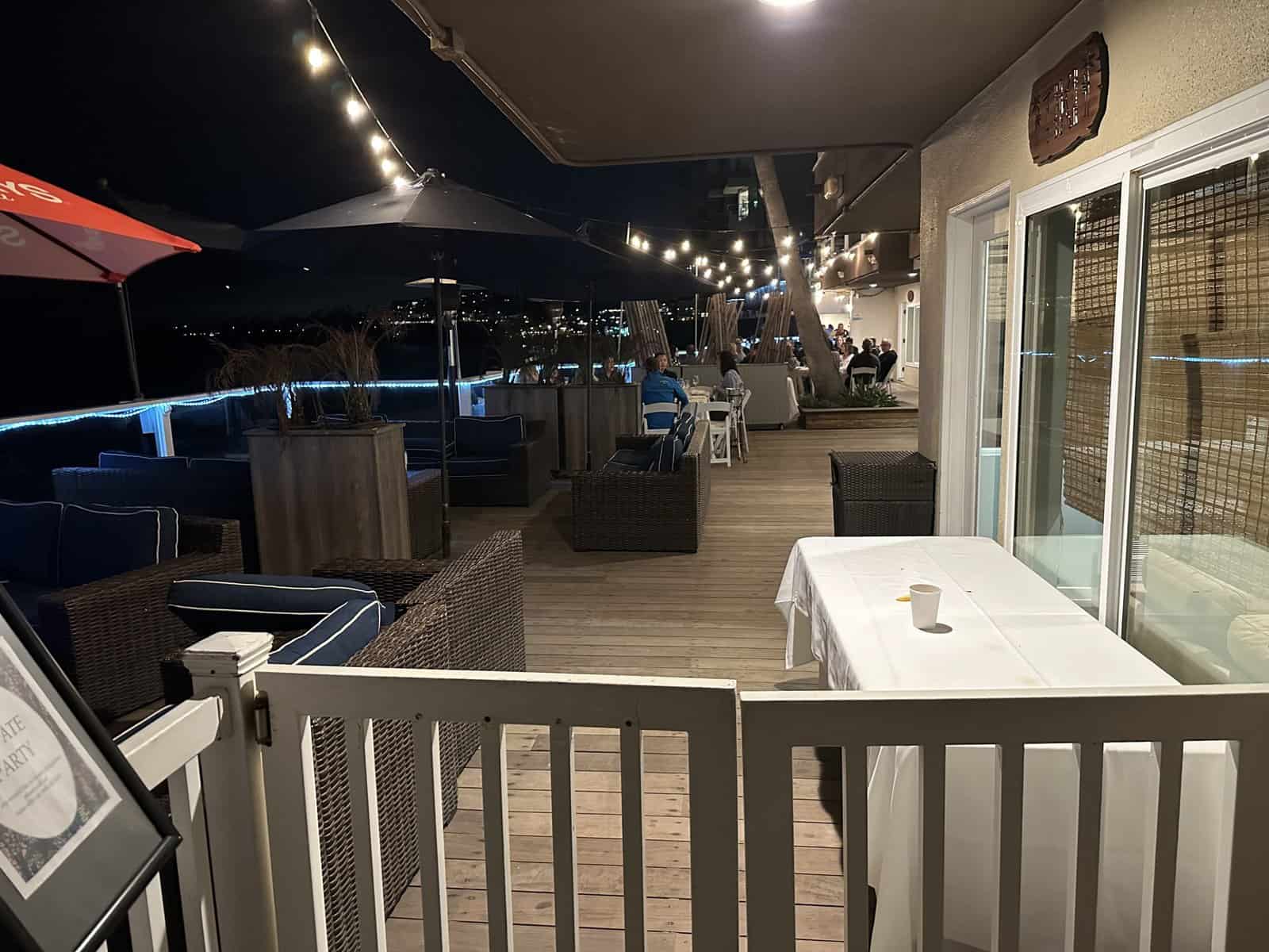Side of the restaurant that is meant for parties