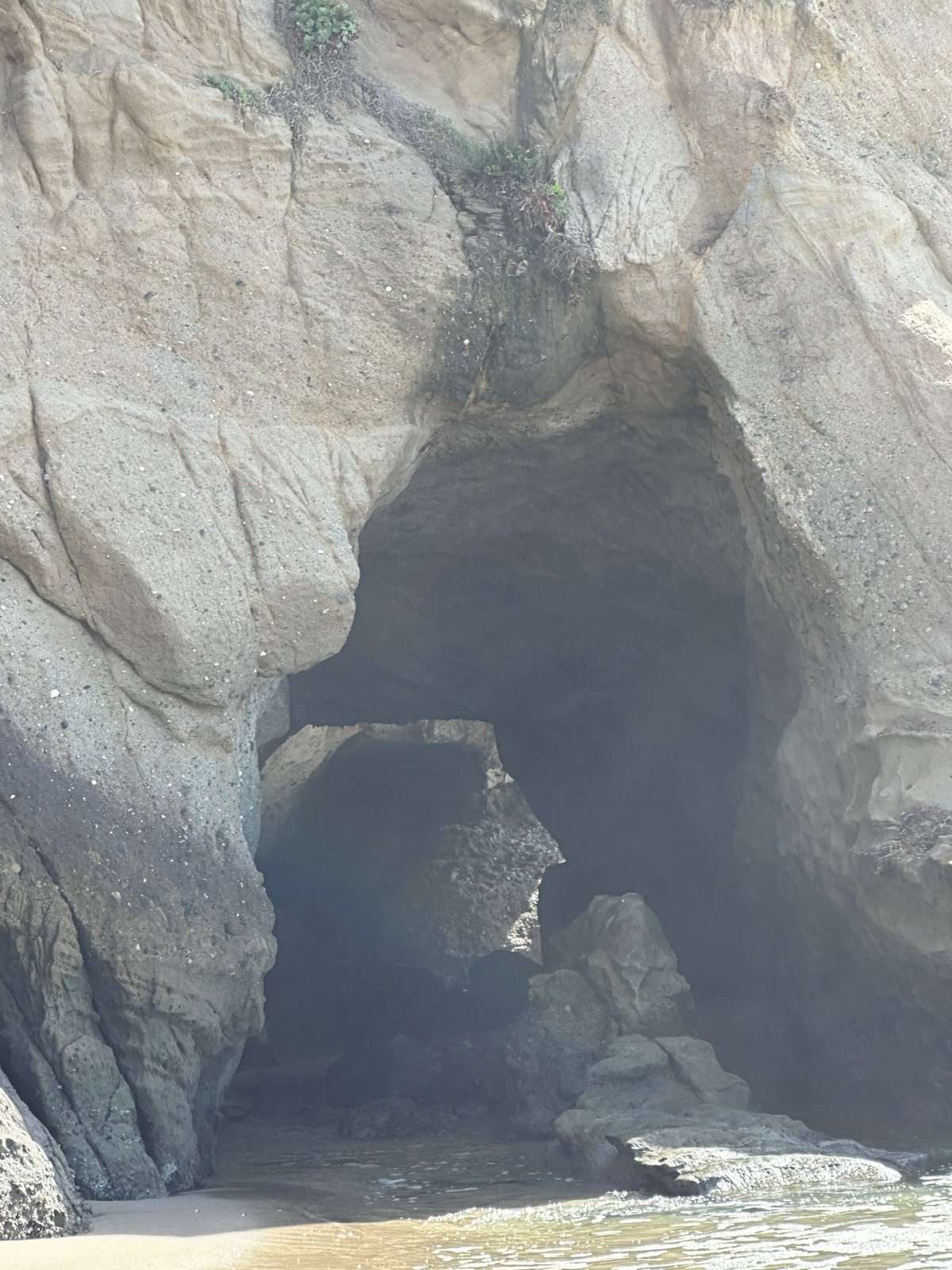 closer picture of the sea cave