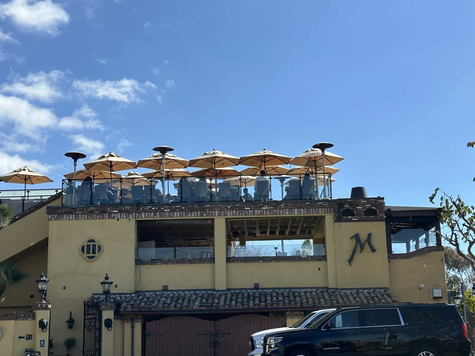seating on top of the roof at Mozambique restaurant