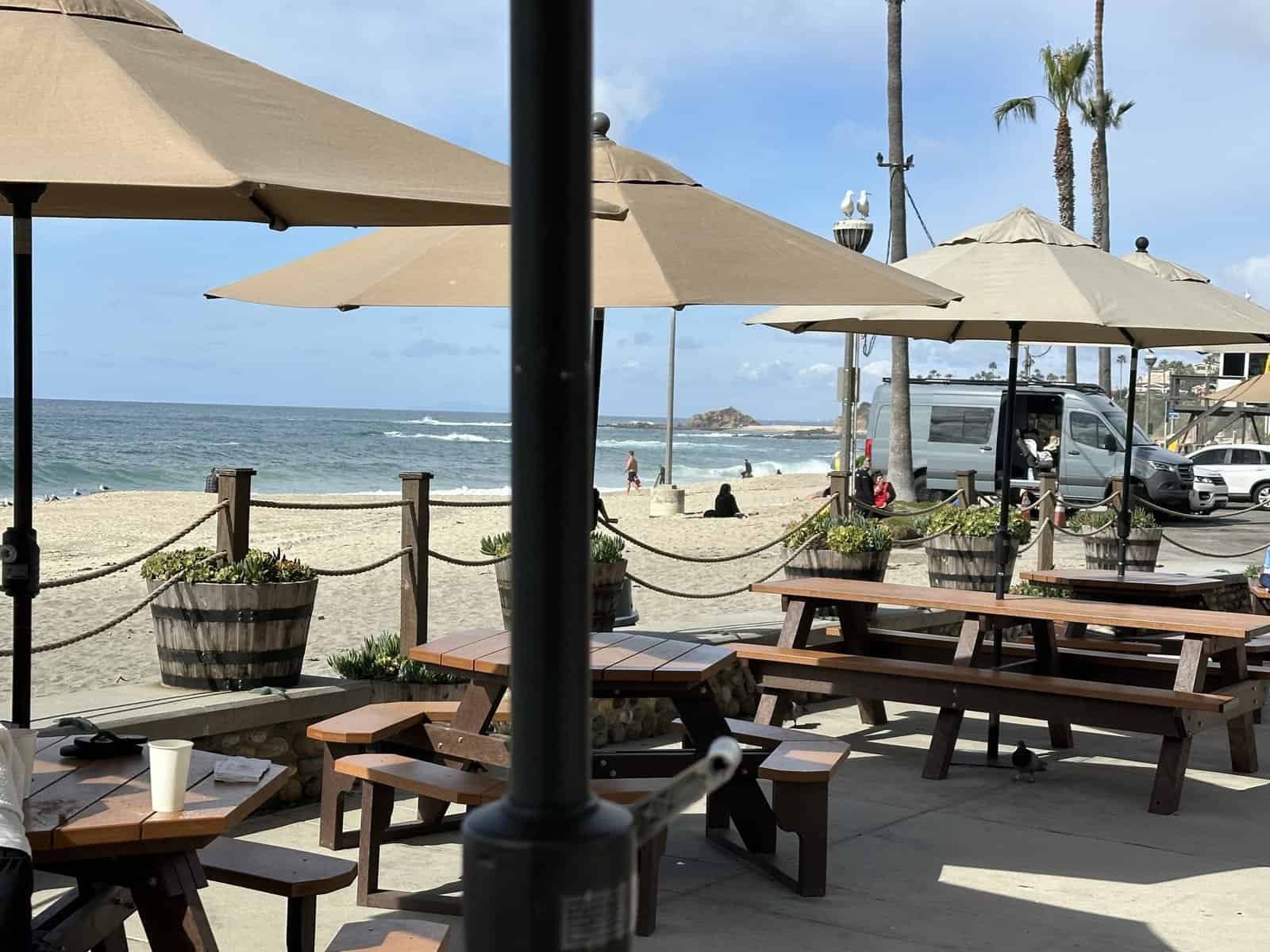 Beautiful Ocean view at Lost Pier Cafe in Laguna Beach