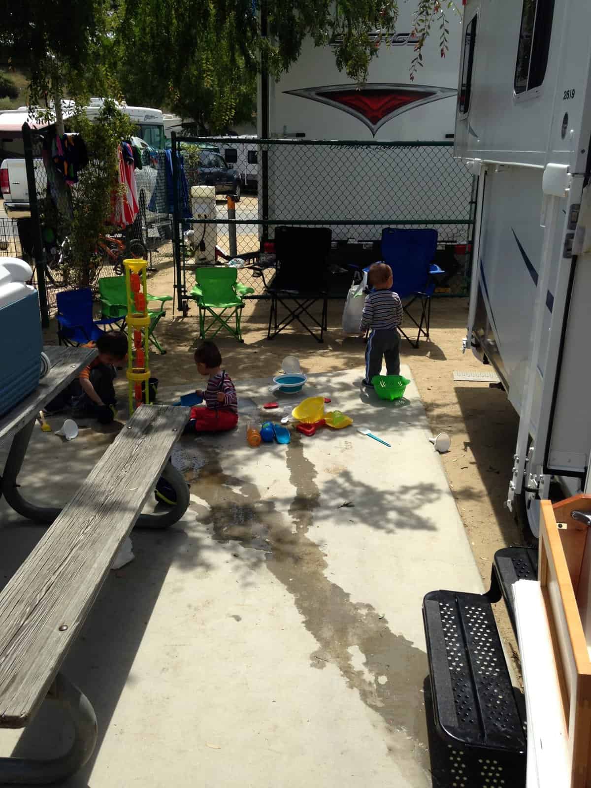 kids playing at newport dunes rv park