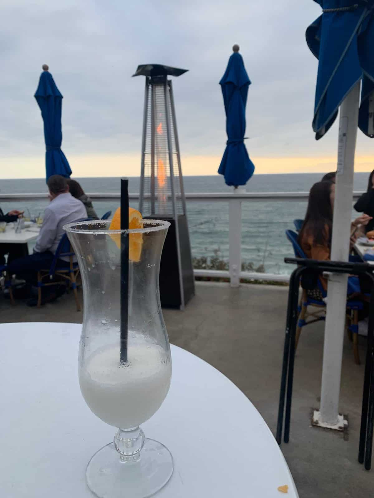 my pinacolada drink at the Cliff