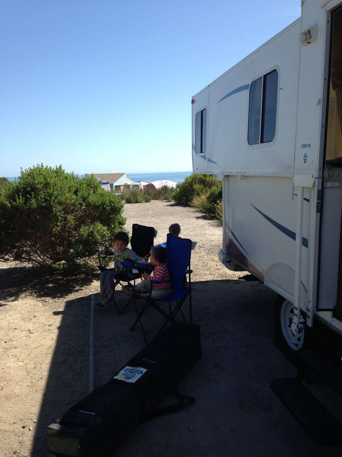 our spot at crystal cove state campground