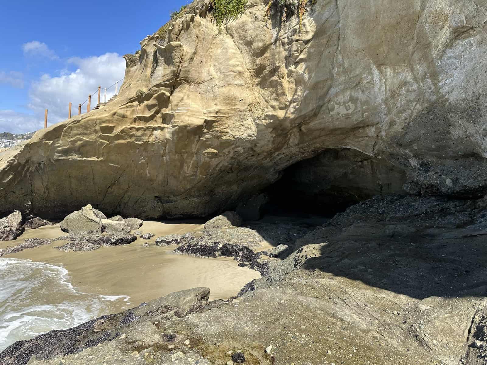 the cave opening on the other side