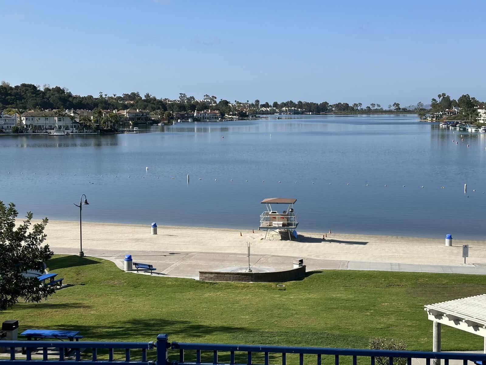 Beach area of the Mission Viejo lake