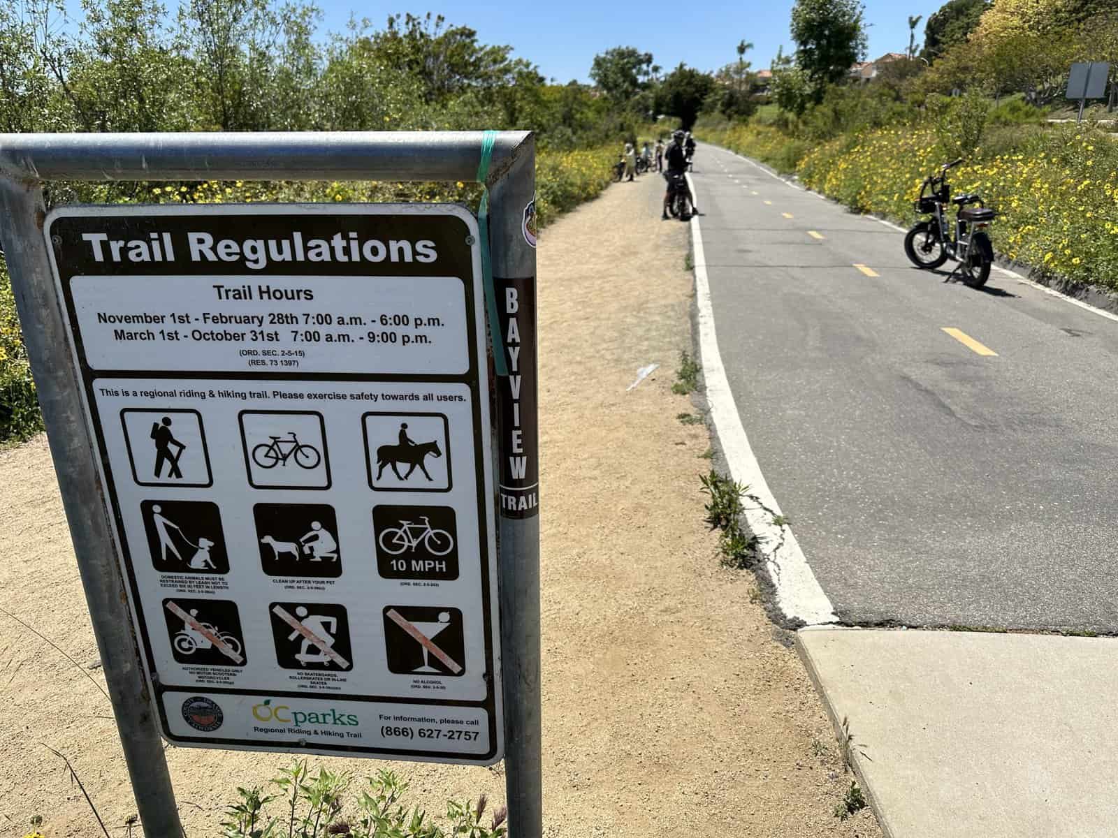 back bay loop trail continues over the bridge to bayview trail