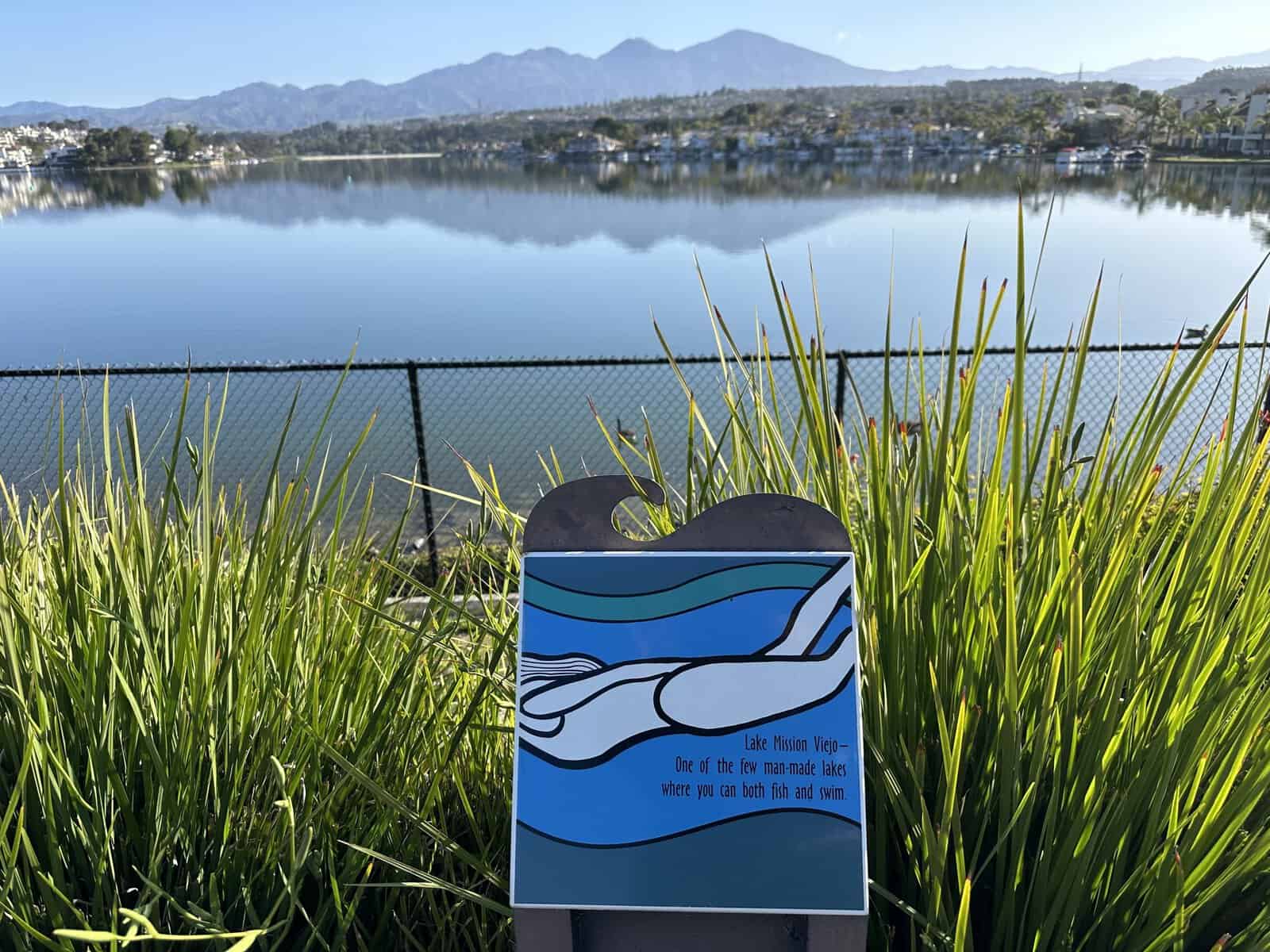 sign at the Lake Mission Viejo