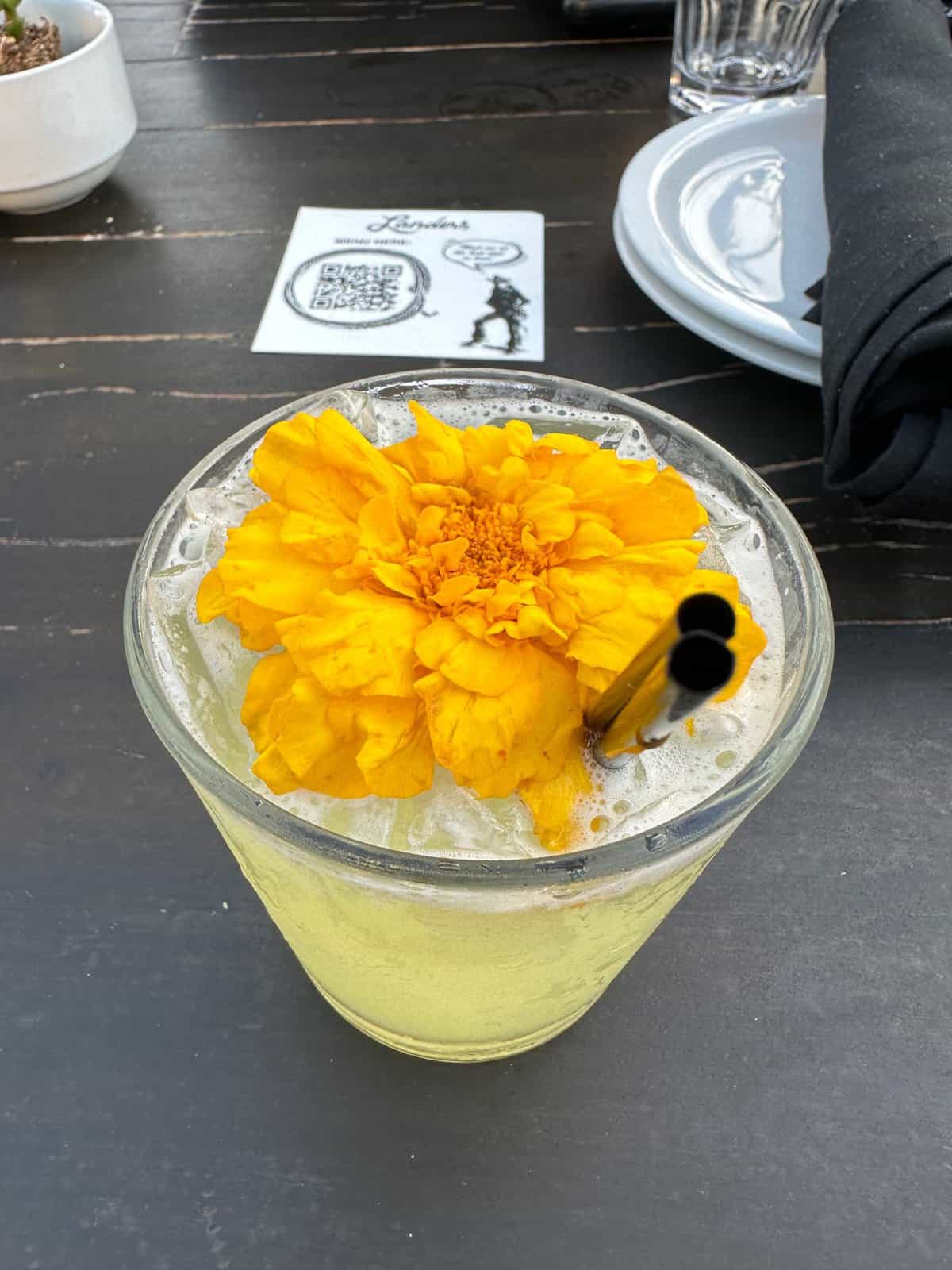 margarita at Landers restaurant in san clemente